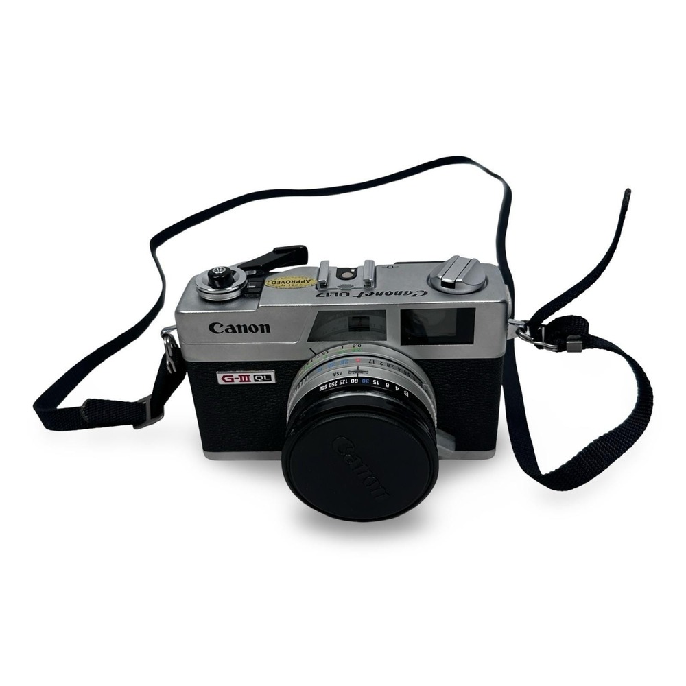 Vintage Canon G-III QL Canonet QL17 Rangefinder Film Camera Silver Black READ